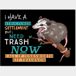 877-TRASHNOW Possum Posters and Art
